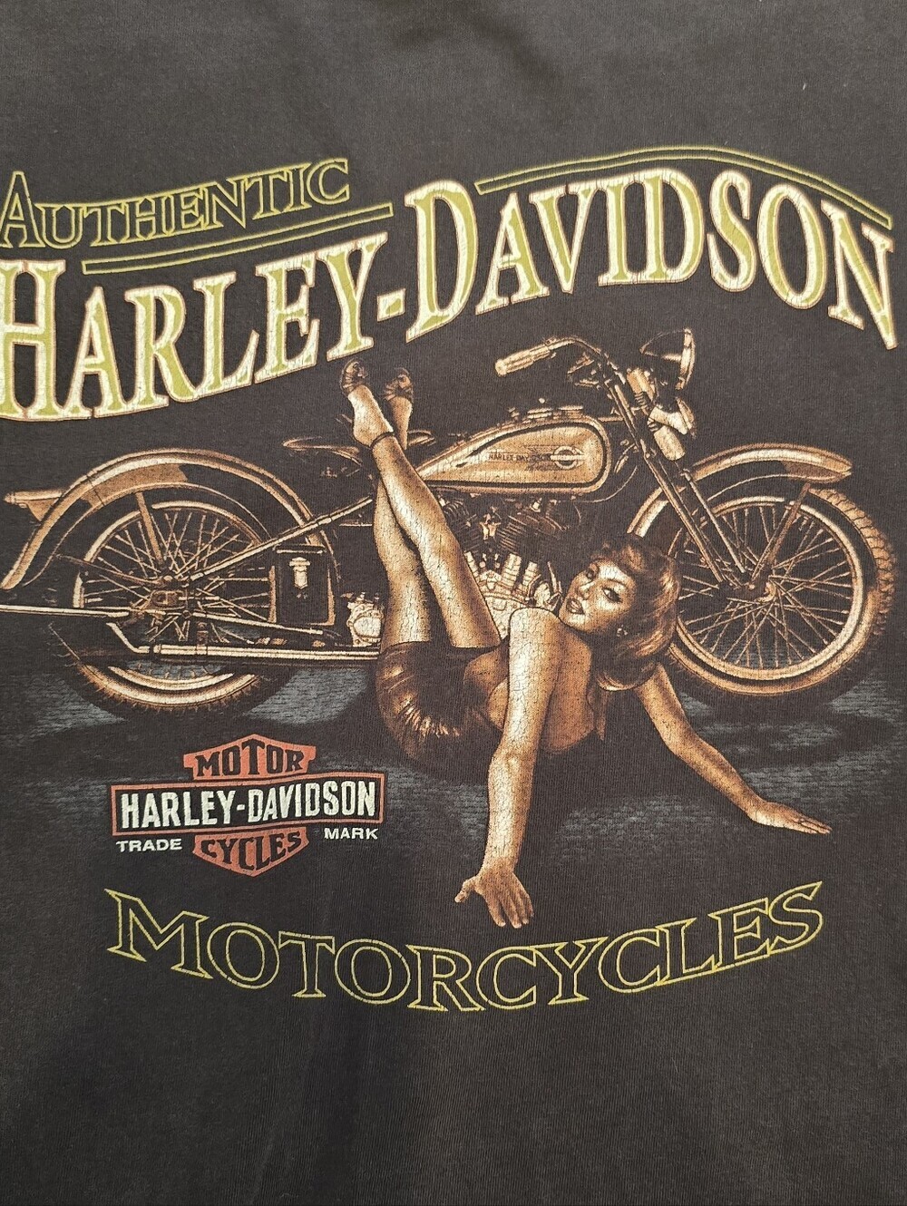 Harley-Davidson Pinup Girl Shirt 5XL Black Biker Motorcycle Wausau WI